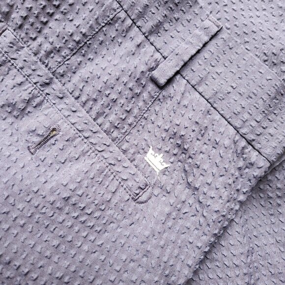 Peter Millar Shorts Mens 34 Navy Blue Featherweight Apex Seersucker Performance - Picture 6 of 6